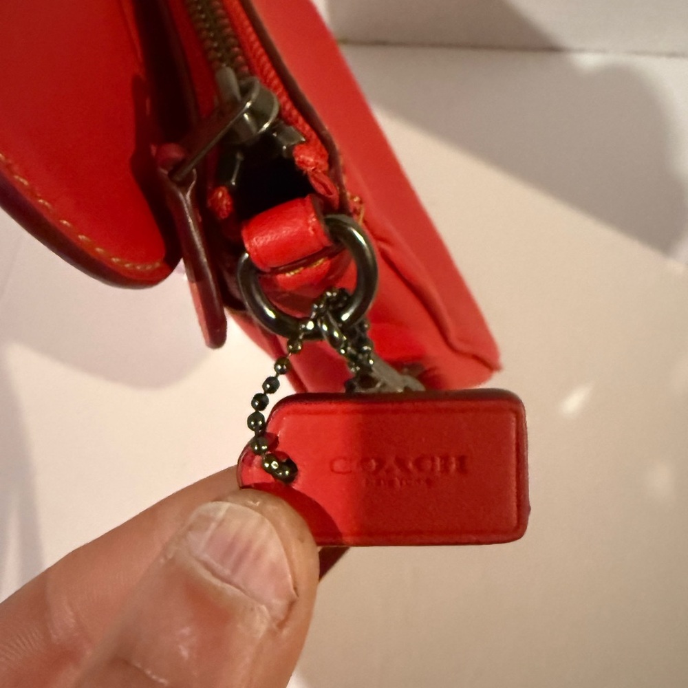Coach Red Mickey Mouse Wristlet (Authentic) - Picture 6 of 9